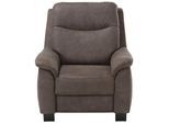 Sessel OTTO HOME "Boccaccio", grau (anthrazit), B:93cm H:104cm T:96cm, Struktur weich (90% Polyester / 10% Polyamid);Luxus-Microfaser (100% Polyester);Luxus-Microfaser Vintageoptik(100% Polyester), Sessel, Sessel, mit Federkern, incl. Kopfteilverstellung