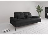 3-Sitzer SIT & MORE "Amica, inkl. Sitztiefenverstellung und Armteilverstellung", schwarz, B:212cm H:90cm T:122cm, Sofas, 3-Sitzer, wahlweise mit Kopfteilverstellung und Schlaffunktion
