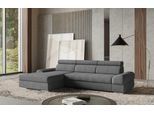 Ecksofa SIT & MORE "Broadway L-Form", grau, B:284cm H:79cm T:171cm, 90% Polyester, 10% Polyamid, Sofas, Ecksofa, inklusive Kopfteilverstellung, wahlweise mit Schlaffunktion