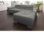 Ecksofa SIT & MORE "Ontario L-Form", schwarz (schwarz, steingrau), B:280cm H:75cm T:183cm, Struktur (100% Polyester);Luxus-Microfaser ALTARA NUBUCK (100% Polyester);Luxus-Microfaser (100% Polyester), Sofas, Ecksofa, XXL, wahlweise mit Schlaffunktion