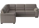 Ecksofa SIT & MORE "Montego Leder, L-Form, B: 255cm", beige (delphine), B:255cm H:88cm T:225cm, Sofas, Ecksofa, wahlweise mit Schlaffunktion und Schubkasten