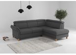 Ecksofa OTTO HOME "Glendale, L-Form", grau (dunkelgrau), B:247cm H:84cm T:193cm, 95% Polyester, 5% Polyamid, Sofas, Ecksofa, inkl. Kopfteilverstellung, wahlweise mit Vorziehsitz und Bettkasten