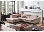 Ecksofa OTTO HOME "Pilot L-Form", beige (sand), B:266cm H:73cm T:108cm, 100% Polyester; Feinstruktur 75000 Scheurtouren; Struktur 35000 Scheuertouren, Mikrofaser 40000 Scheuertouren, Sofas, Ecksofa, mit Kopfteilverstellung, wahlweise mit Schlaffunktion & Bettkasten