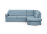 Ecksofa SIT & MORE "Panini L-Form", blau (hellblau), B:243cm H:87cm T:175cm, Sofas, Ecksofa, wahlweise mit Schlaffunktion und Bettkasten