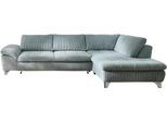 Ecksofa DIE PLANBAR "Ottomane MP-IN14007 L-Form, Breite 306 cm", cord aqua, B:306cm H:84cm T:197cm, 100% Polyester, Sofas, Ecksofa, wahlweise mit Schlaffunktion und verstellbaren Kopfstützen