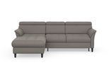 Ecksofa SIT & MORE "Marano L-Form", grau (grau 38), B:257cm T:166cm, 100% Polyester, Sofas, Ecksofa, inklusive Kopfteilverstellung, optional Schlaffunktion & Bettkasten