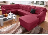 Wohnlandschaft SIT & MORE "Savona U-Form, B: 320 cm", rot (karminrot), B:320cm H:90cm T:211cm, Luxus-Kunstleder;Primabelle-Microfaser;NaturLederKorpus ist mit passendem Luxus-Kunstleder bezogen. Bitte beachten Sie, dass Lederbezüge mehr Nähte aufweisen als Stoffbezüge;Struktur, Sofas, Wohnlandschaft, optional Schlaffunktion, Federkern