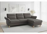 Ecksofa SIT & MORE "Pamela L-Form, Leder, B: 218 und 230 cm", mocca, B:230cm H:90cm T:164cm, Sofas, Ecksofa, optional Armteilverstellung, Schlaffunktion & Bettkasten
