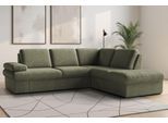 Ecksofa SIT & MORE "Moreno L-Form, B: 238 cm", grün (olive), B:238cm H:82cm T:202cm, 100% Polyester, Sofas, Ecksofa, mit Armteilverstellung, optional Schlaffunktion