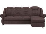 Ecksofa HOME AFFAIRE "Boston L-Form", schwarz (charcoal), B:262cm H:102cm T:165cm, 100% Polyester, Sofas, Ecksofa, mit hoher Rückenlehne, wahlweise mit Schlaffunktion