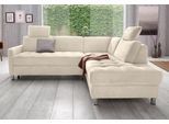 Ecksofa SIT & MORE "Pablo L-Form", beige (creme), B:233cm H:78cm T:196cm, Struktur fein (100% Polyester);Struktur (100% Polyester), Sofas, Ecksofa, wahlweise mit Schlaffunktion