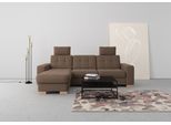 Ecksofa SIT & MORE "Quincy L-Form", braun (schoko), B:252cm H:82cm T:161cm, Sofas, Ecksofa, wahlweise mit Schlaffunktion und Bettkasten
