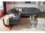 Ecksofa SIT & MORE "Santo L-Form", grau (graphit), B:272cm H:82cm T:206cm, Sofas, Ecksofa, mit Federkern, wahlweise mit Schlaffunktion und Stauraum
