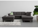 Ecksofa SIT & MORE "Maggiore L-Form", grau (fango), B:261cm H:88cm T:224cm, 95% Polyester, 5% Polyamid, Sofas, Ecksofa, wahlweise mit Kopfteilverstellung, Schlaffunktion und Stauraum