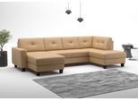 Wohnlandschaft OTTO HOME "Varese", beige (cappuccino), B:304cm H:91cm T:170cm, Sofas, Wohnlandschaft, wahlweise mit Schlaffunktion und Bettkasten