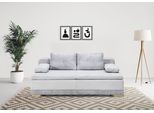 Schlafsofa HOME AFFAIRE "Ben, B: 200 cm, Liegefl. 158x198 cm", grau (hellgrau), B:200cm H:97cm T:96cm, 100%Polyester, Sofas, Schlafsofa, Schlaffunktion & Bettkasten, Dauerschlafsofa mit Boxspring