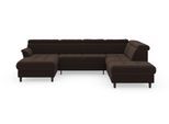 Wohnlandschaft SIT & MORE "Marano U-Form", braun (espresso), B:304cm T:216cm, 98% Polyester, 2% Polyamid, Sofas, Wohnlandschaft, inklusive Kopfteilverstellung, optional Schlaffunktion & Bettkasten