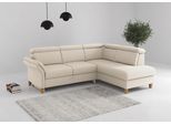 Ecksofa OTTO HOME "Glendale, L-Form", creme, B:247cm H:84cm T:193cm, 95% Polyester, 5% Polyamid, Sofas, Ecksofa, inkl. Kopfteilverstellung, wahlweise mit Vorziehsitz und Bettkasten