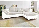 Ecksofa COLLECTION AB "Sally L-Form, B: 256 cm", weiß, B:256cm H:87cm T:165cm, Microfaser PRIMABELLE (100% Polyester) / Struktur (80% Polyester, 20% Acryl);Struktur (80% Polyester, 20% Acryl);Kunstleder SOFTLUX / Struktur (80% Polyester, 20% Acryl);Microfaser PRIMABELLE (100% Polyester) / Cord (100% Polyester), Sofas, Ecksofa, 1 Zierkissen, optional Schlaffunktion & Bettkasten