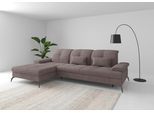 Ecksofa SIT & MORE "Amica, L-Form, inkl. Sitztiefenverstellung & Armteilverstellung", beige (taupe), B:279cm H:90cm T:185cm, 90% Polyester, 10% Polyamid, Sofas, Ecksofa, wahlweise mit Schlaffunktion, Bettkasten und Kopfteilverstellung
