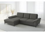 Ecksofa SIT & MORE "Chelsea L-Form, B: 264 cm, Leder, inkl. Sitztiefen-&Armteilverstellung", anthrazit, B:264cm H:89cm T:174cm, Sofas, Ecksofa, optional mit Schlaffunktion und Bettkasten
