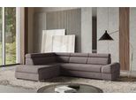 Ecksofa SIT & MORE "Broadway L-Form", grau (taupe), B:270cm H:79cm T:213cm, 90% Polyester, 10% Polyamid, Sofas, Ecksofa, mit verstellbaren Kopfteilen, wahlweise mit Schlaffunktion