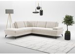 Ecksofa SIT & MORE "Morris Jubi L-Form, B: 238 cm", beige (creme), B:238cm H:83cm T:202cm, 100% Polyester, Sofas, Ecksofa, mit Armteilfunktion & 1 Zierkissen, optional Schlaffunktion