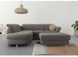 Ecksofa SIT & MORE "Apulia L-Form", braun (schlamm), B:250cm H:78cm T:212cm, Webstoff (100% Polyester);Struktur weich (90% Polyester, 10% Polyamid);Luxus-Micofaser Euphoria (100% Polyester);Samtoptik (100% Polyester), Sofas, Ecksofa, wahlweise Schlaffunktion, Bettkasten und Kopf- und Armteilverstellung