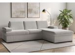Ecksofa SIT & MORE "Moreno L-Form, B: 247 cm", beige (nature), B:247cm H:82cm T:171cm, 100% Polyester, Sofas, Ecksofa, mit Armteilverstellung, optional Schlaffunktion
