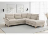 sit&more "Pamela L-Form, B: 218 cm, optional Schlaffunktion & Bettkasten" wahlweise mit Armteilverstellung, Sofa mit Federkern, Sitzhöhe: 48 cm
