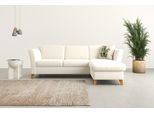 Ecksofa HOME AFFAIRE "Trelleborg L-Form", beige (creme), B:249cm H:86cm T:162cm, 100% Polyester, Sofas, Ecksofa, Federkern-Polsterung, wahlweise mit Schlaffunktion und Bettkasten