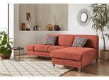 Ecksofa SIT & MORE "Clio L-Form", orange (terra), B:246cm H:89cm T:165cm, Sofas, Ecksofa, optional Schlaffunktion oder Vorziehsitz und Bettkasten, Federkern