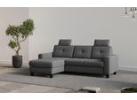 Ecksofa OTTO HOME "Varese", grau, B:239cm H:91cm T:164cm, 90% Polyester 10% Polyamid, Sofas, Ecksofa, wahlweise mit Schlaffunktion und Bettkasten