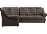 Ecksofa OTTO HOME "Boston L-Form", braun (mud), B:266cm H:102cm T:216cm, 64% Polyurethan, 25% Polyester, 11% Baumwolle, Sofas, Ecksofa, mit hoher Rückenlehne, wahlweise mit Schlaffunktion & Stauraum