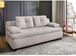 Schlafsofa JOCKENHÖFER GRUPPE "Balu, B: 201 cm, Liegefl. 151x201 cm, Dauerschläfer", hellgrau, B:201cm T:101cm, Korpus: 100% Polyester;Kissen: 100% Polyester, Sofas, Schlafsofa, mit Schlaffunktion, Bettkasten & einfachen Hub-Schwenkbeschlag