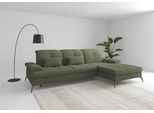 Ecksofa SIT & MORE "Amica, L-Form, inkl. Sitztiefenverstellung & Armteilverstellung", grün (olive), B:279cm H:90cm T:185cm, 95% Polyester, 5% Polyamid, Sofas, Ecksofa, wahlweise mit Schlaffunktion, Bettkasten und Kopfteilverstellung