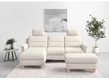 Ecksofa SIT & MORE "Farö L-Form", beige (creme), B:234cm H:90cm T:168cm, Sofas, Ecksofa, inklusive Federkern, wahlweise mit Schlaffunktion und Bettkasten