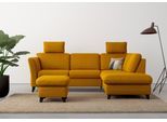 Ecksofa HOME AFFAIRE "Trelleborg L-Form", gelb (mustard), B:252cm H:86cm T:213cm, 100% Polyester, Sofas, Ecksofa, optional Schlaffunktion und Bettkasten, inkl. Federkern-Polsterung