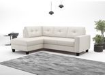 Ecksofa OTTO HOME "Varese", reinweiß, B:226cm H:91cm T:170cm, Sofas, Ecksofa, wahlweise mit Schlaffunktion und Bettkasten