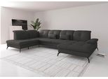 Wohnlandschaft SIT & MORE "Amica, U-Form, inkl. Sitztiefenverstellung und Armteilverstellung", braun (mocca), B:357cm H:90cm T:231cm, Sofas, Wohnlandschaft, wahlweise mit Kopfteilverstellung, Schlaffunktion und Bettkasten
