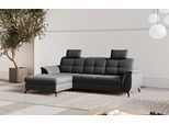 Ecksofa SIT & MORE "Zora", grau (dunkelgrau), B:262cm H:92cm T:164cm, 95% Polyester 5% Polyamid, Sofas, Ecksofa, wahlweise mit Schlaffunktion und Bettkasten