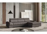 Ecksofa SIT & MORE "Broadway L-Form", grau (fango), B:284cm H:79cm T:171cm, 100% Polyester, Sofas, Ecksofa, inklusive Kopfteilverstellung, wahlweise mit Schlaffunktion