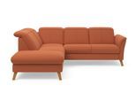 Ecksofa SIT & MORE "Romero L-Form", orange (terra), B:250cm H:91cm T:220cm, 90% Polyester 10%Polyamid, Sofas, Ecksofa, wahlweise mit oder ohne TV-Funktion, Schlaffunktion, Bettkasten