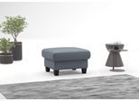 Polsterhocker OTTO HOME "Varese", blau (graublau), B:77cm H:49cm T:67cm, Hocker, Polsterhocker, Kreuznaht in beige