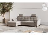Ecksofa SIT & MORE "Zora", grau (taupe), B:262cm H:92cm T:164cm, 95% Polyester 5% Polyamid, Sofas, Ecksofa, wahlweise mit Schlaffunktion und Bettkasten