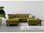Ecksofa SIT & MORE "Maggiore L-Form", grün (olive), B:261cm T:224cm, 98% Polyester, 2% Polyamid, Sofas, Ecksofa, wahlweise mit Kopfteilverstellung, Schlaffunktion und Stauraum