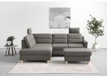 Ecksofa SIT & MORE "Farö L-Form", braun (schlamm), B:251cm H:90cm T:187cm, Sofas, Ecksofa, inklusive Federkern, wahlweise mit Schlaffunktion und Bettkasten