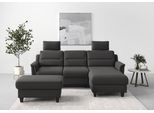 Ecksofa SIT & MORE "Farö L-Form", grau (fango), B:234cm H:90cm T:168cm, Sofas, Ecksofa, inklusive Federkern, wahlweise mit Schlaffunktion und Bettkasten