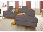 Ecksofa SIT & MORE "Pablo L-Form", grau (elefant), B:233cm H:80cm T:196cm, Luxus-Microfaser ALTARA NUBUCK (100% Polyester) / Struktur fein (100% Polyester);Luxus-Microfaser ALTARA NUBUCK (100% Polyester) / Struktur (90% Polyester, 10% Polyamid), Sofas, Ecksofa, wahlweise mit Schlaffunktion und Bettkasten