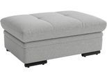 Polsterhocker SIT & MORE "Viola, B: 102 cm", silber, B:102cm H:43cm T:68cm, 100% Polyester, Hocker, Polsterhocker, mit praktischen Stauraum